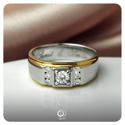 แหวนเพชรผู้ชาย Finch Duo