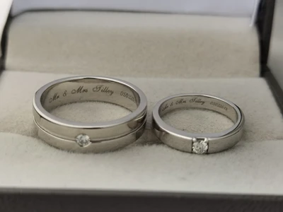 แหวนเพชรผู้ชาย Hugo Band