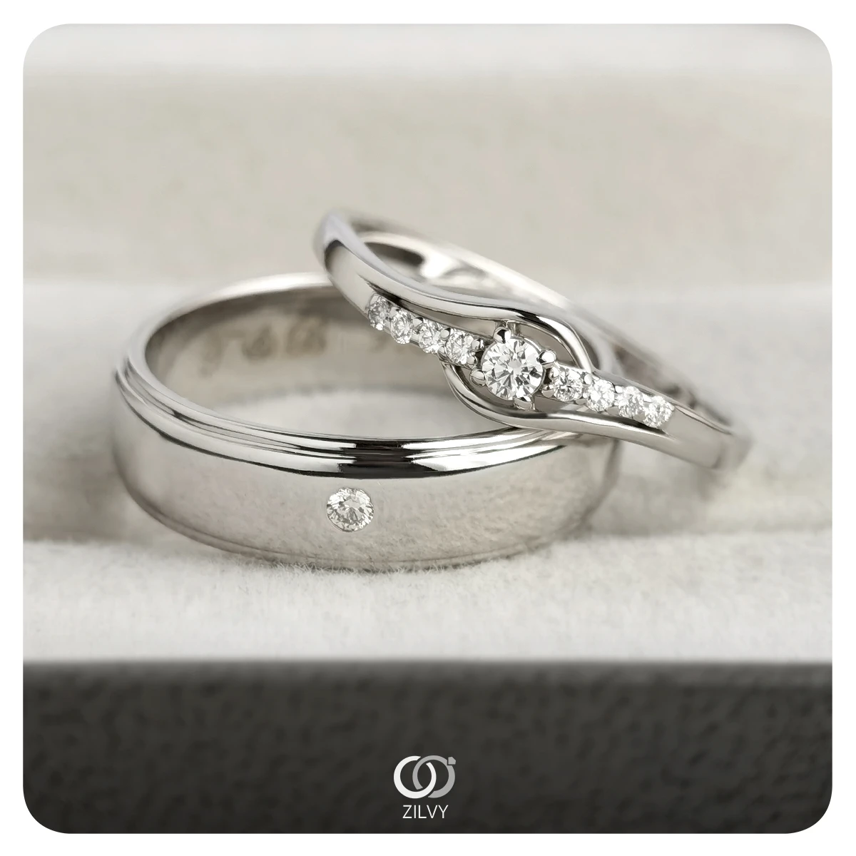 แหวนเพชรผู้ชาย Victor Band