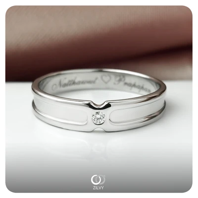 แหวนเพชรผู้ชาย Conrad Bezel