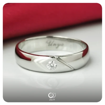 แหวนเพชรผู้ชาย Lennox Bezel