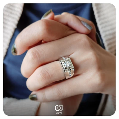 แหวนเพชรผู้ชาย Alden Duo