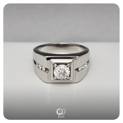 แหวนเพชรผู้ชาย Alden Duo