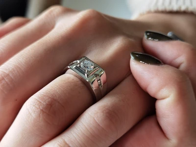 แหวนเพชรผู้ชาย Alden Duo