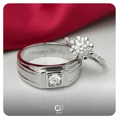 แหวนเพชรผู้ชาย Drake Signet