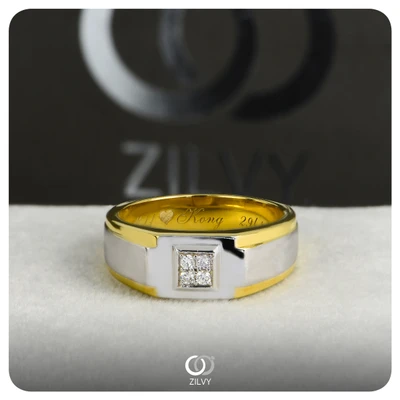 แหวนเพชรผู้ชาย Hawk Signet