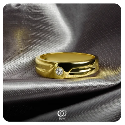 แหวนเพชรผู้ชาย Quentin Bezel