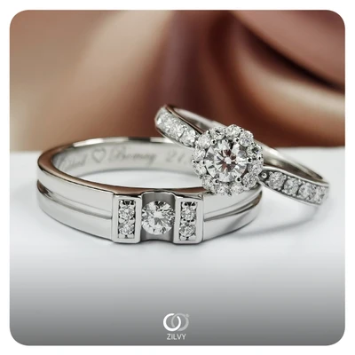 แหวนเพชรผู้ชาย Titan Line