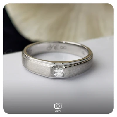 แหวนเพชรผู้ชาย Prescott Bezel