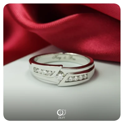 แหวนเพชรผู้ชาย Weston Channel