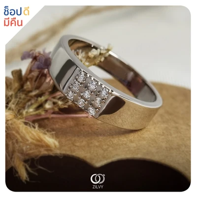 แหวนเพชรผู้ชาย Landon Signet