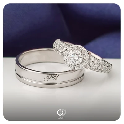 แหวนเพชรผู้ชาย Prescott Signet