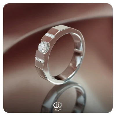 แหวนเพชรผู้ชาย Brooks Line