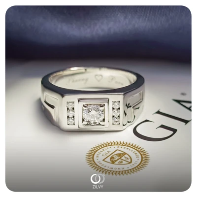 แหวนเพชรผู้ชาย Reed Signet