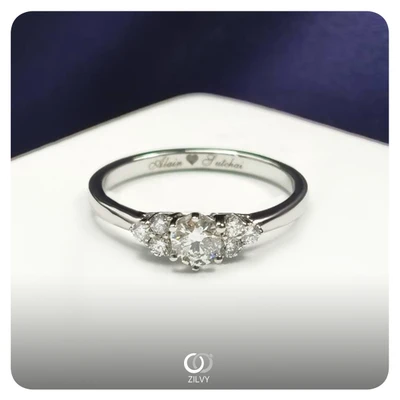 แหวนเพชร Giselle Flanked