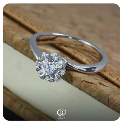 แหวนเพชร Lilac Aura