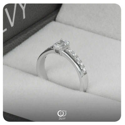 แหวนเพชร Olympe Flanked