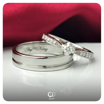 แหวนเพชร Vivienne Flanked