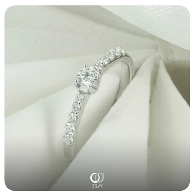 แหวนเพชร Adora Flanked