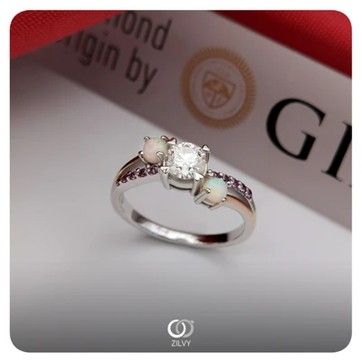 แหวนเพชร Astrid Flanked