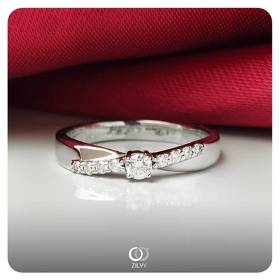 แหวนเพชร Lavande Flanked