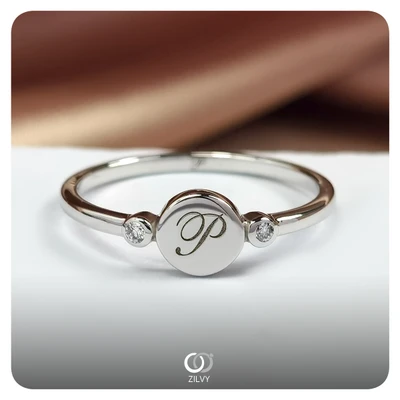 แหวนเพชร Valentina Signet