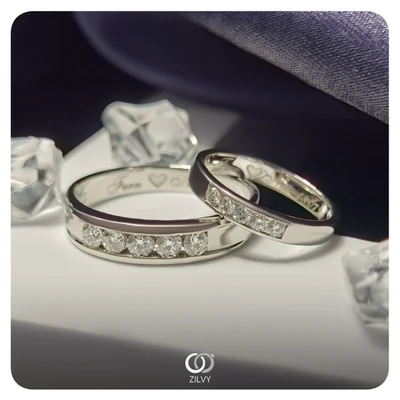 แหวนเพชร Lilac Channel