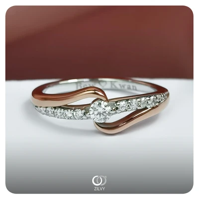 แหวนเพชร Bloom Flanked