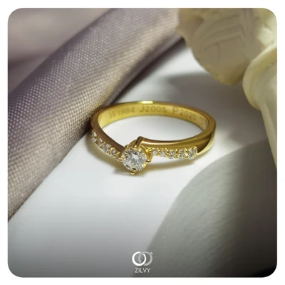แหวนเพชร Ivy Flanked