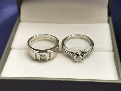 แหวนเพชร Pearl Flanked