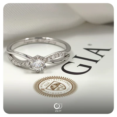 แหวนเพชร Perla Twist