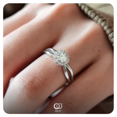 แหวนเพชร Rosette Aura