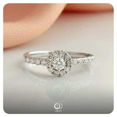 แหวนเพชร Ember Halo