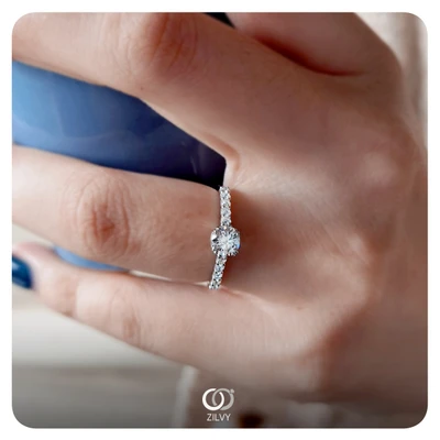 แหวนเพชร Riviera Pavé