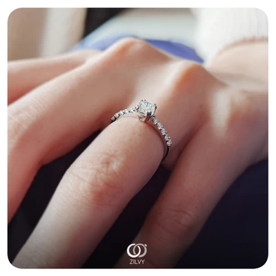 แหวนเพชร Riviera Pavé