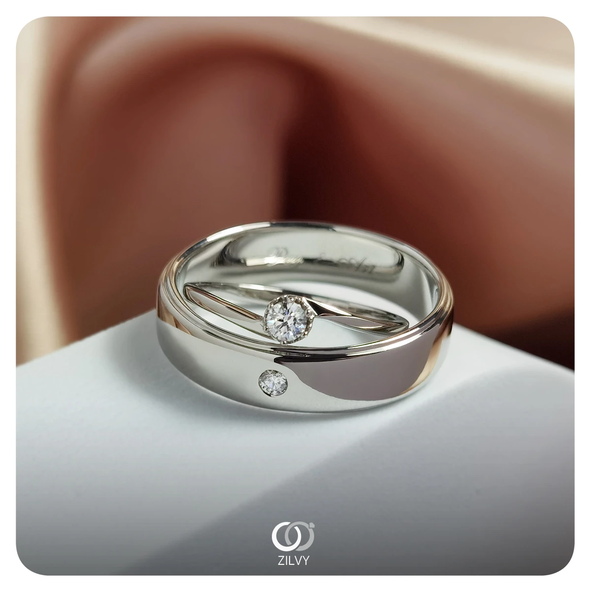 แหวนเพชรเม็ดเดี่ยว Dove — ภาพงานจริง