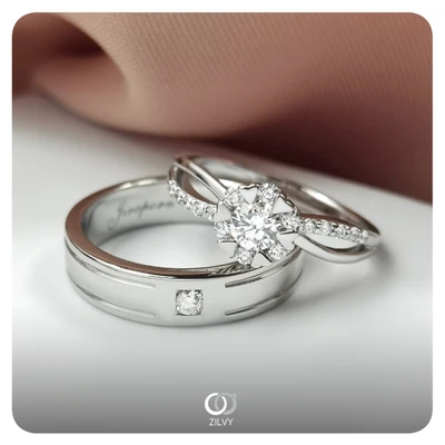 แหวนเพชร Perla Cluster