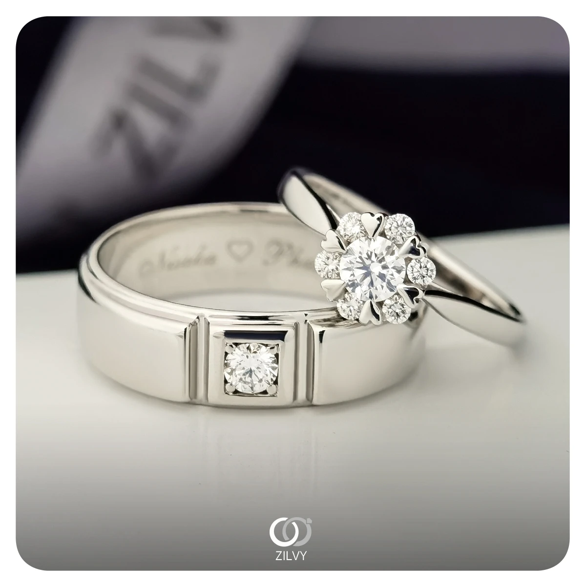 แหวนเพชร Elia Halo