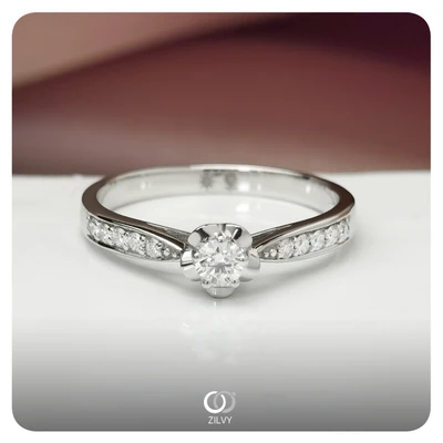 แหวนเพชร Thalia Flanked