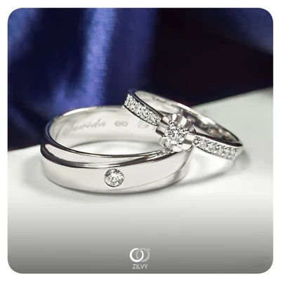 แหวนเพชร Valentina Flanked